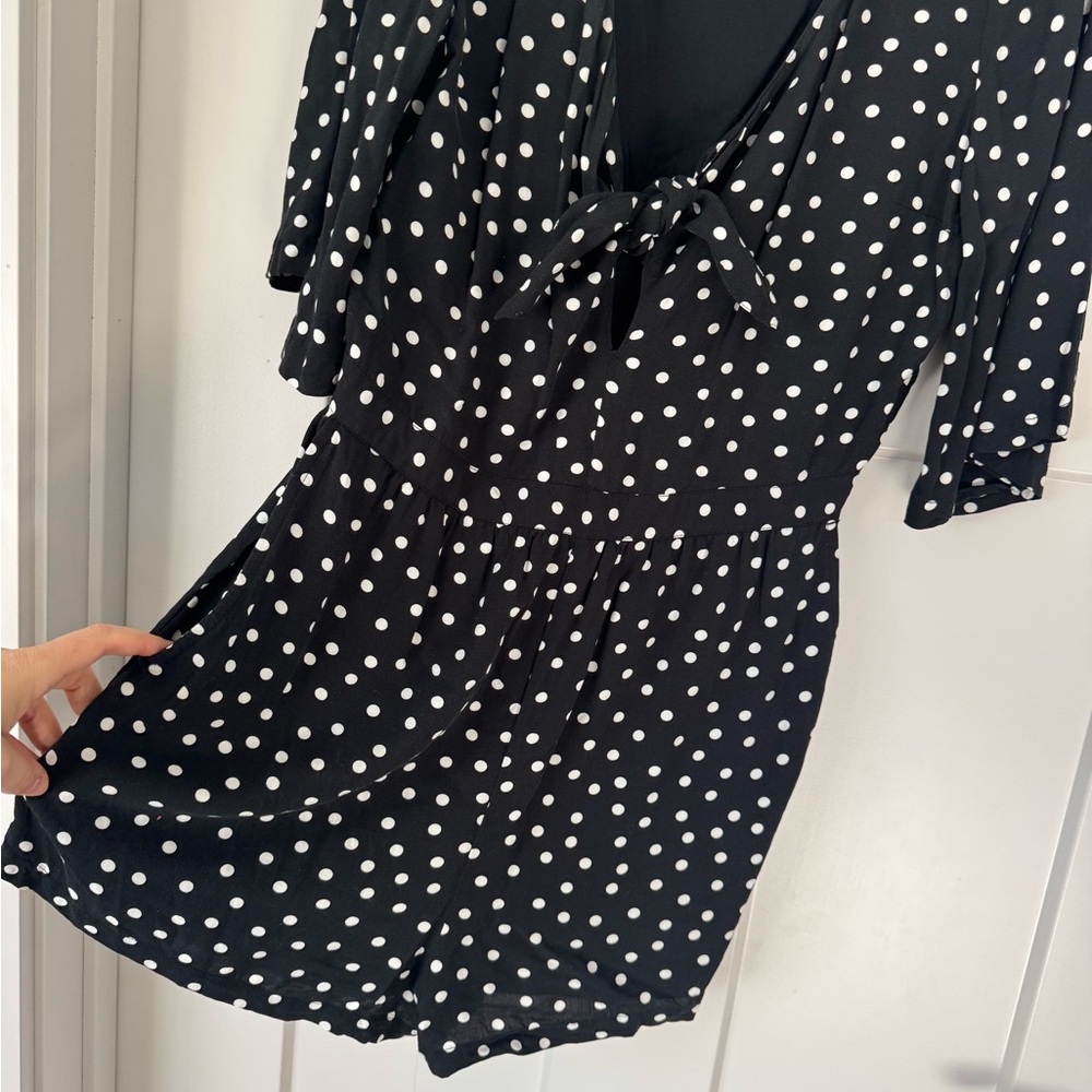 Polka Dot Black Abercrombie Romper
